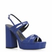 Sandália Plataforma Couro Azul - imagem 1