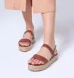 Sandália Plataforma Couro Marrom - imagem 2