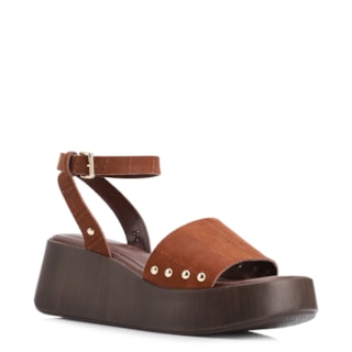 Couro Nobuck Croco Marrom