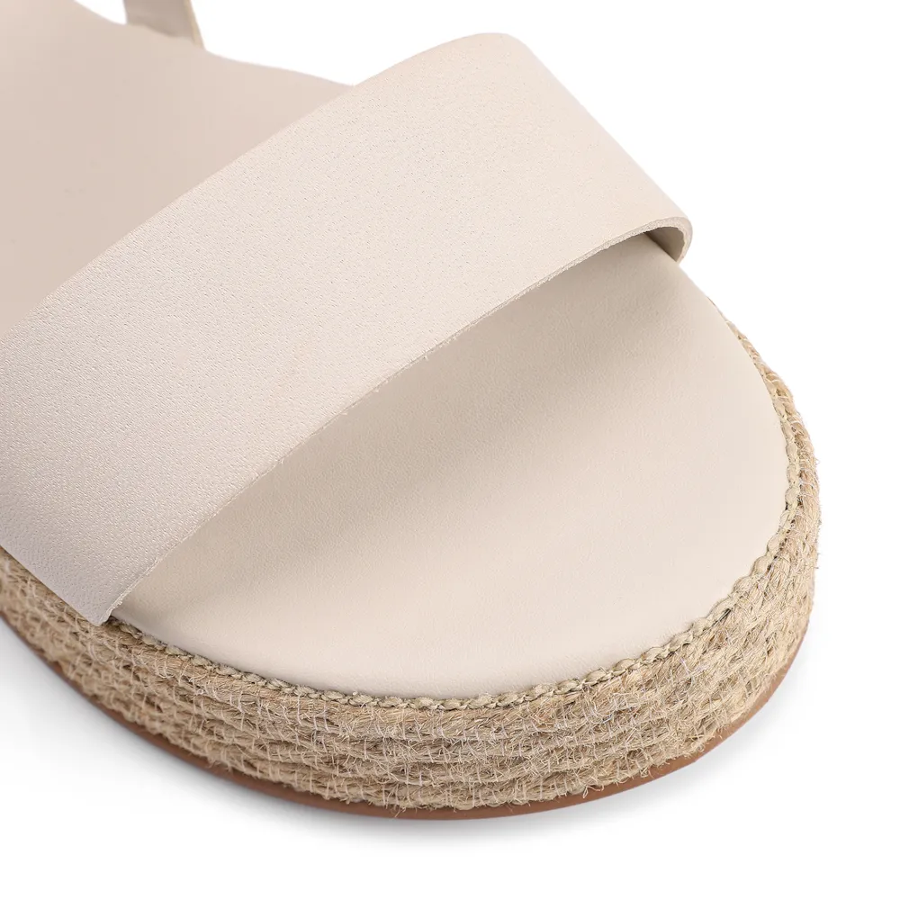 Sandália Plataforma Couro Off White - imagem 6
