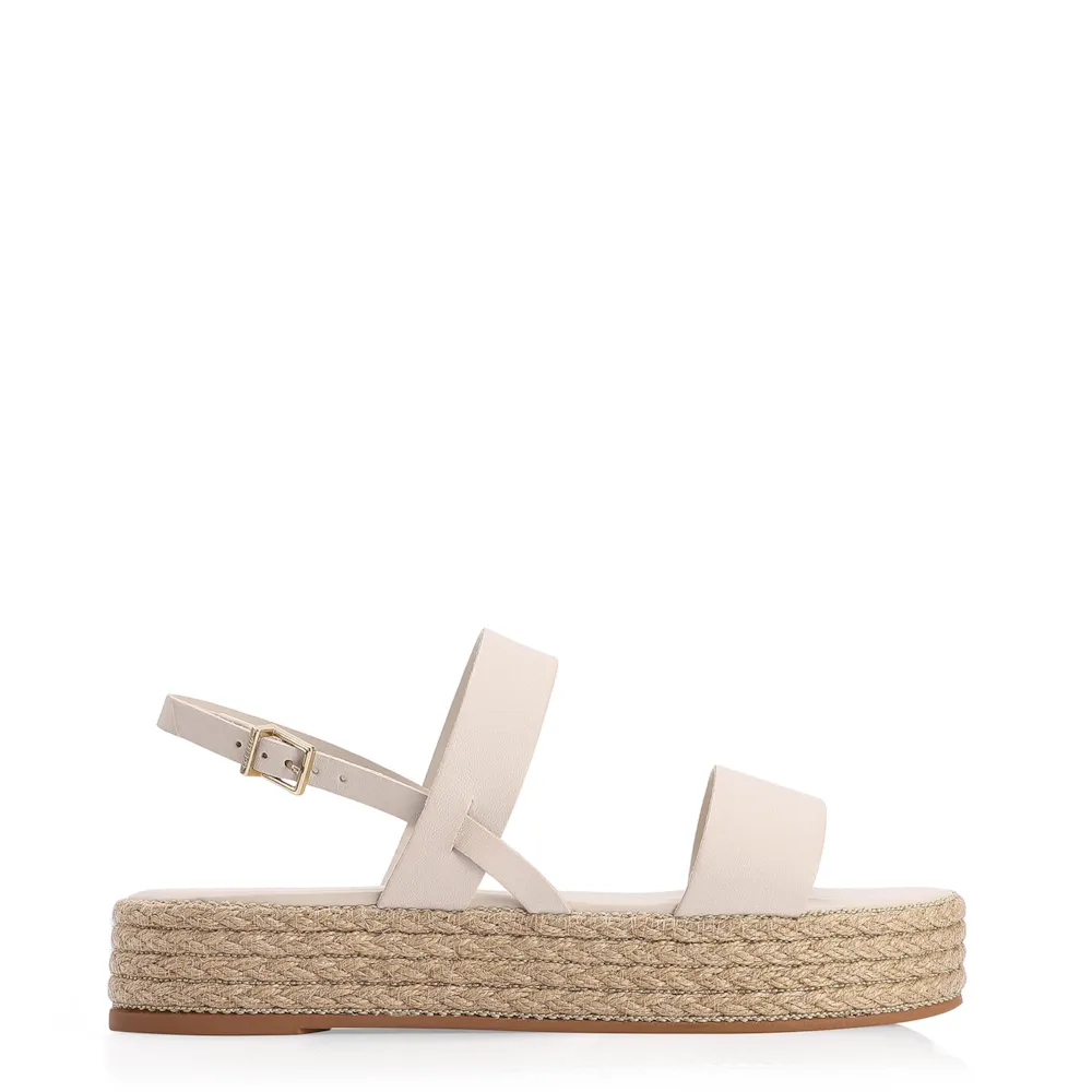 Sandália Plataforma Couro Off White - imagem 2