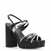 Sandália Plataforma Couro Preto - imagem 1