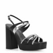 Sandália Plataforma Couro Preto - imagem 1