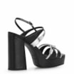 Sandália Plataforma Couro Preto - imagem 3