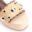Sandália Plataforma Esferas Ráfia Natural/Alt Marrom - imagem 6