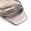 Sandália Prata Salto Bloco Médio Alt Strass - imagem 6