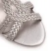 Sandália Prata Salto Bloco Médio Alt Transada - imagem 6