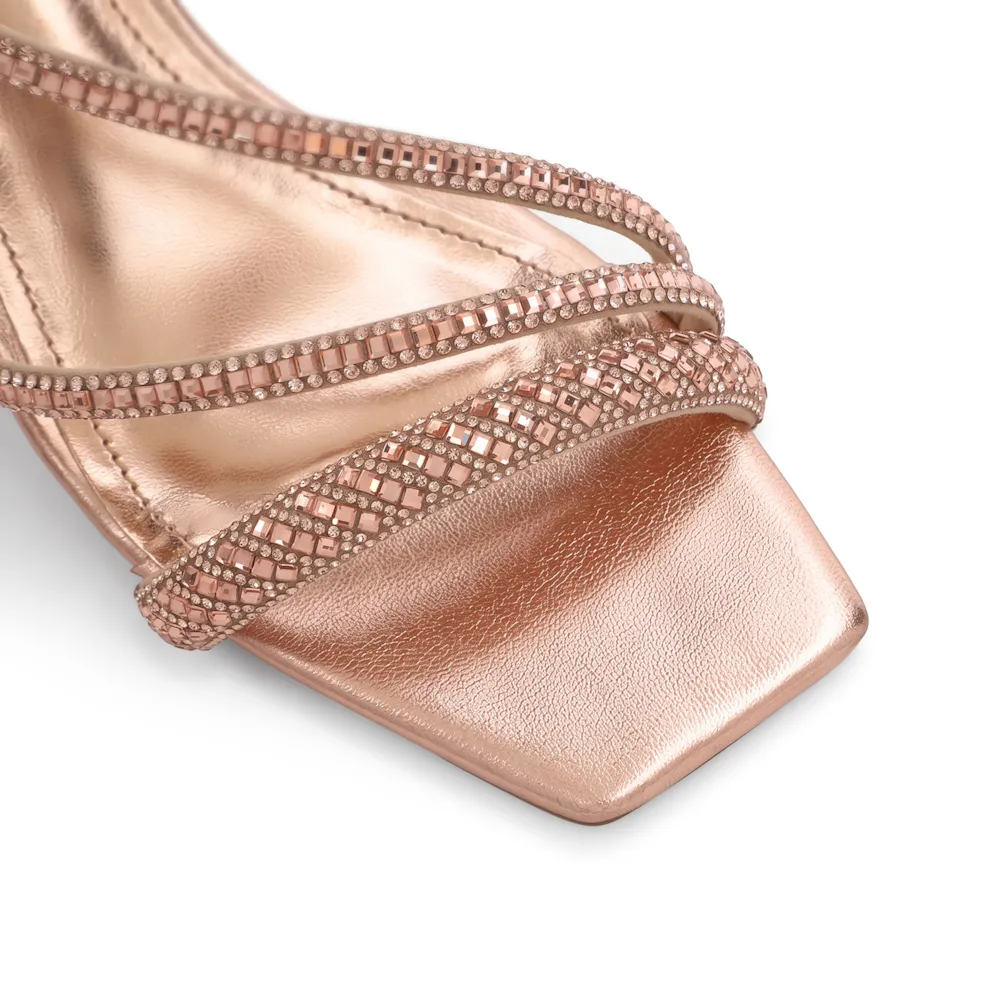 Sandália Rose Salto Bloco Médio Alt Strass - imagem 6