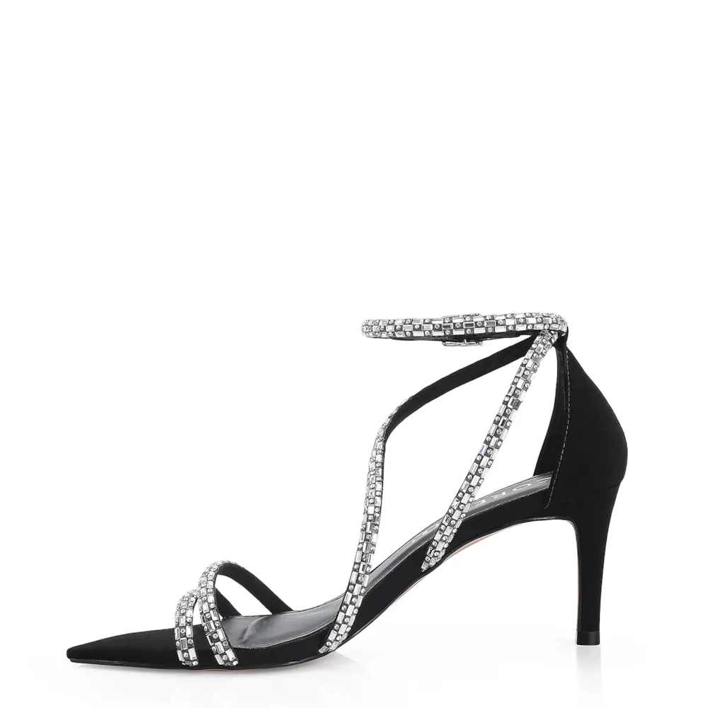Sandália Strass Alt Nobuck Preto - imagem 5