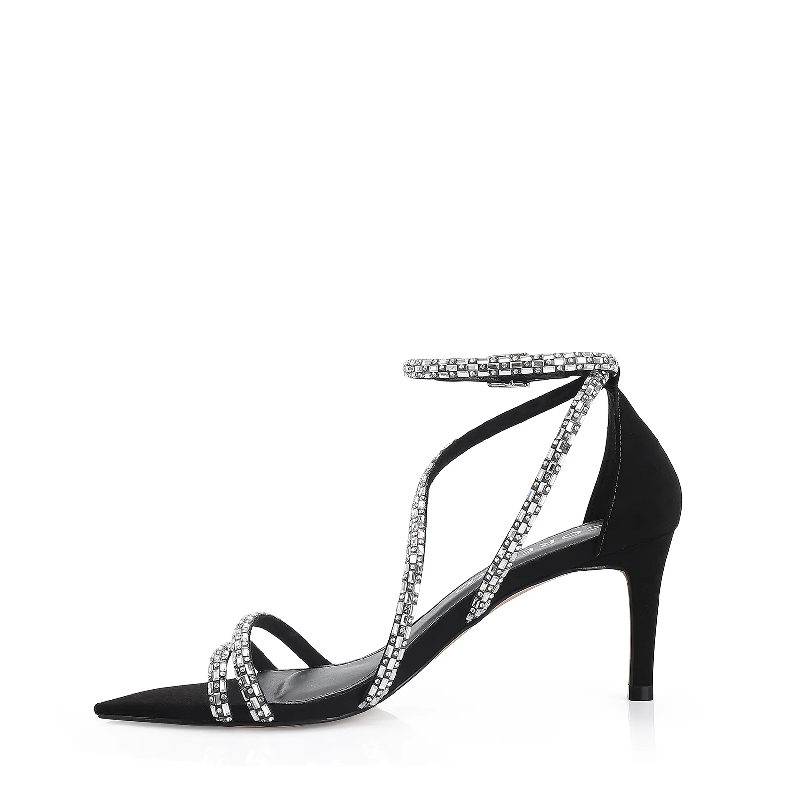 Sandália Strass Alt Nobuck Preto