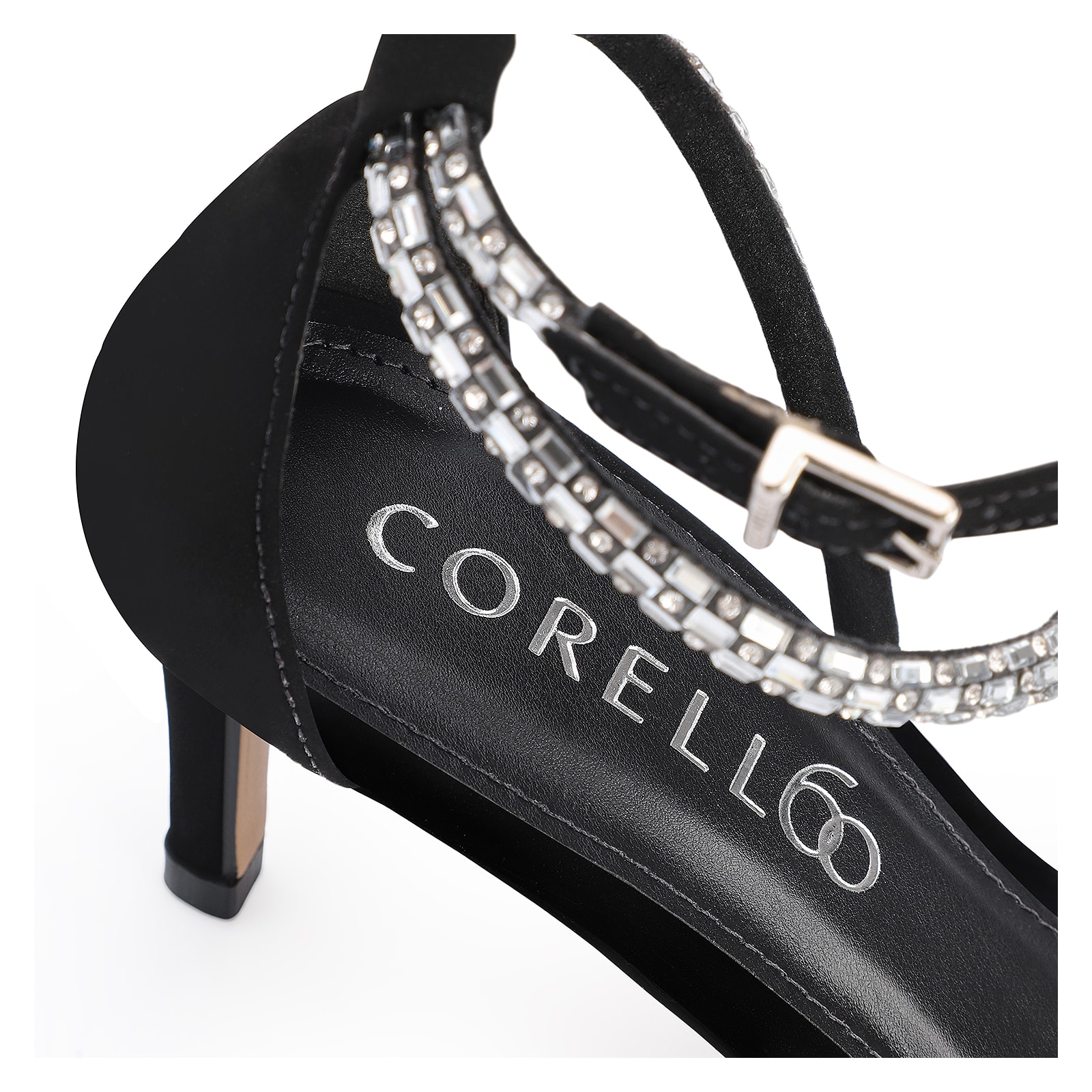 Sandália Strass Alt Nobuck Preto