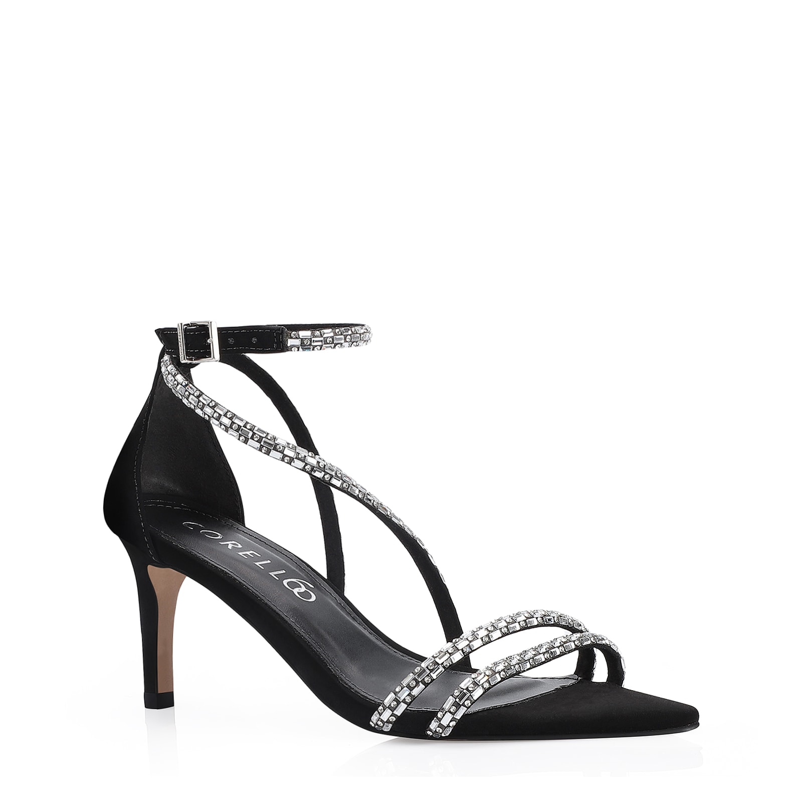 Sandália Strass Alt Nobuck Preto