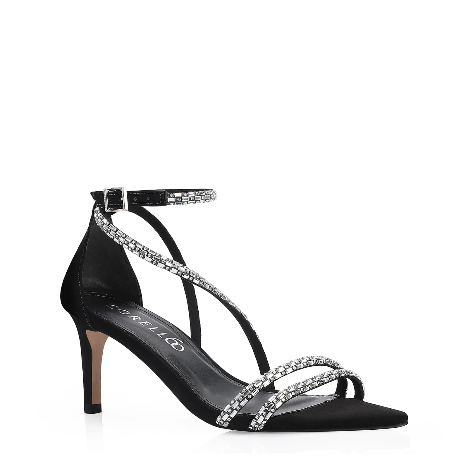 Sandália Strass Alt Nobuck Preto