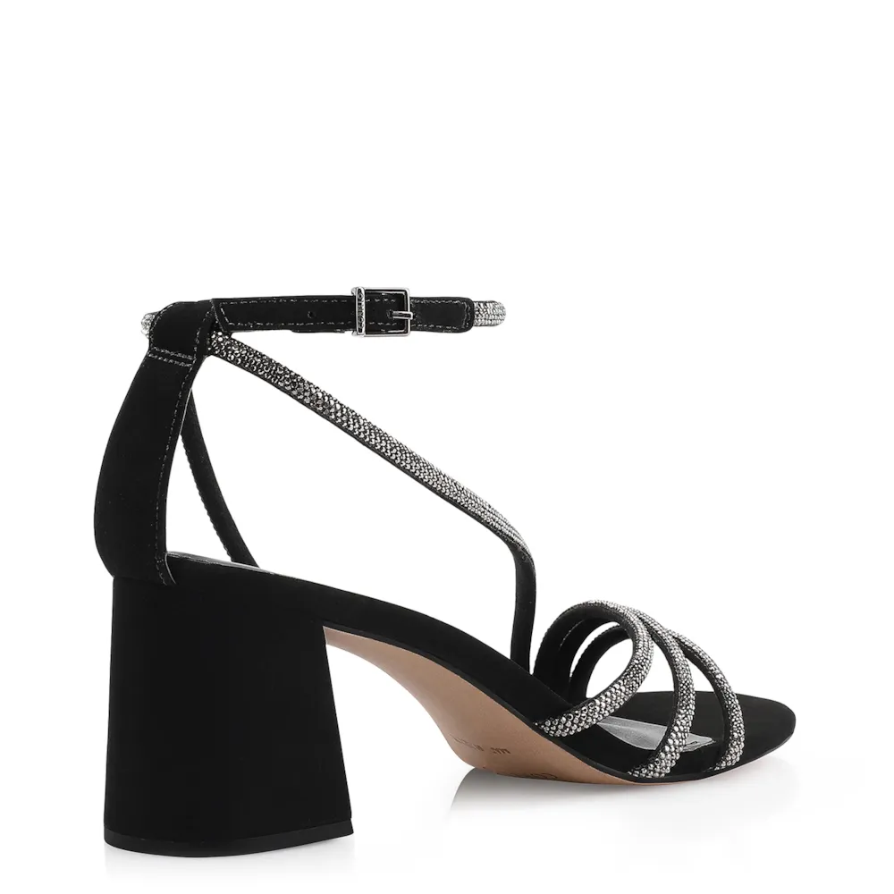Sandália Strass Alt Nobuck Preto/Strass Grafite - imagem 4