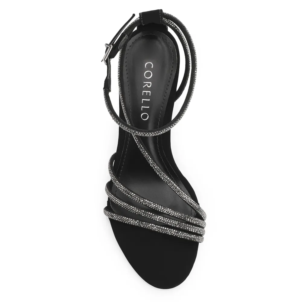 Sandália Strass Alt Nobuck Preto/Strass Grafite - imagem 6