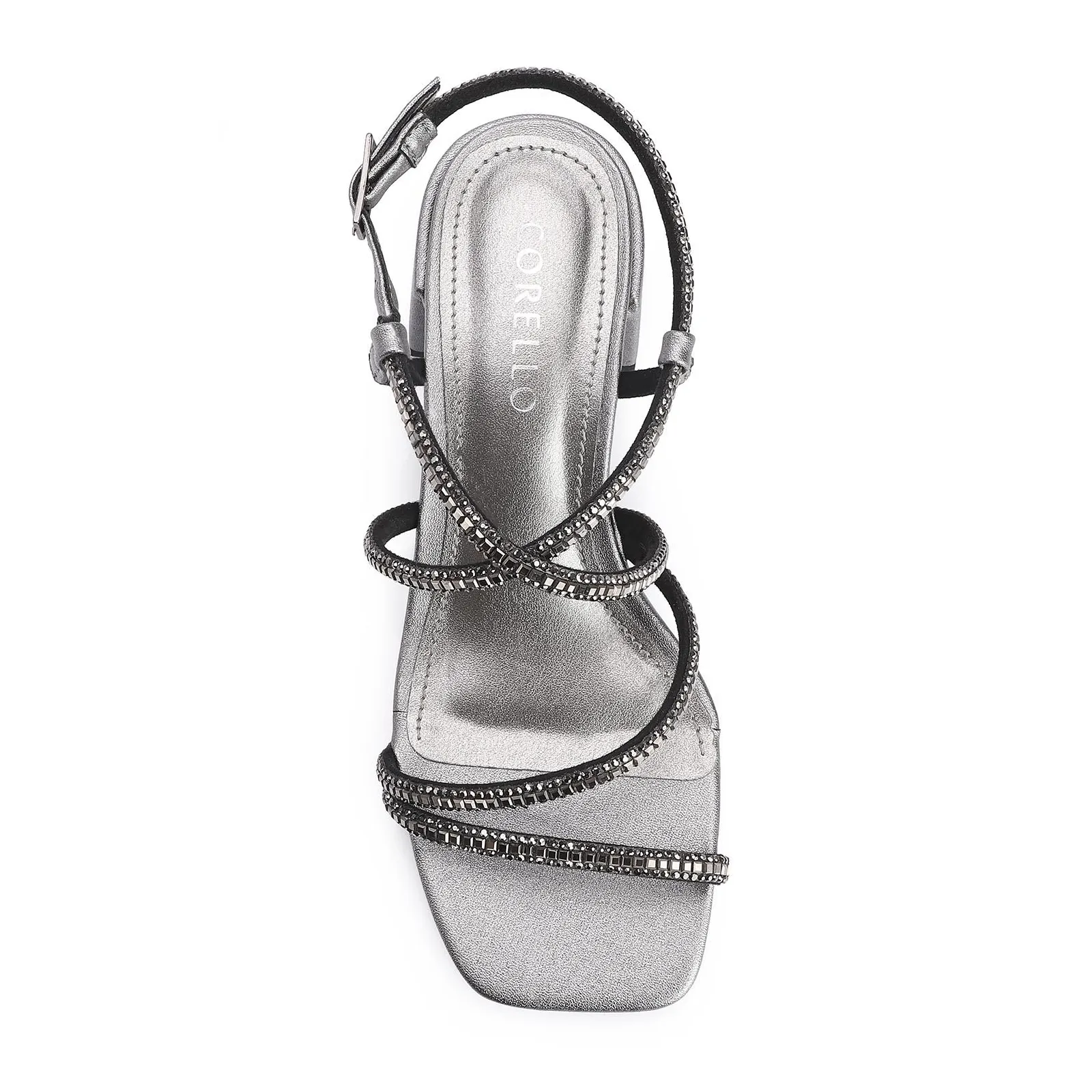 Sandália Strass Alt Prata