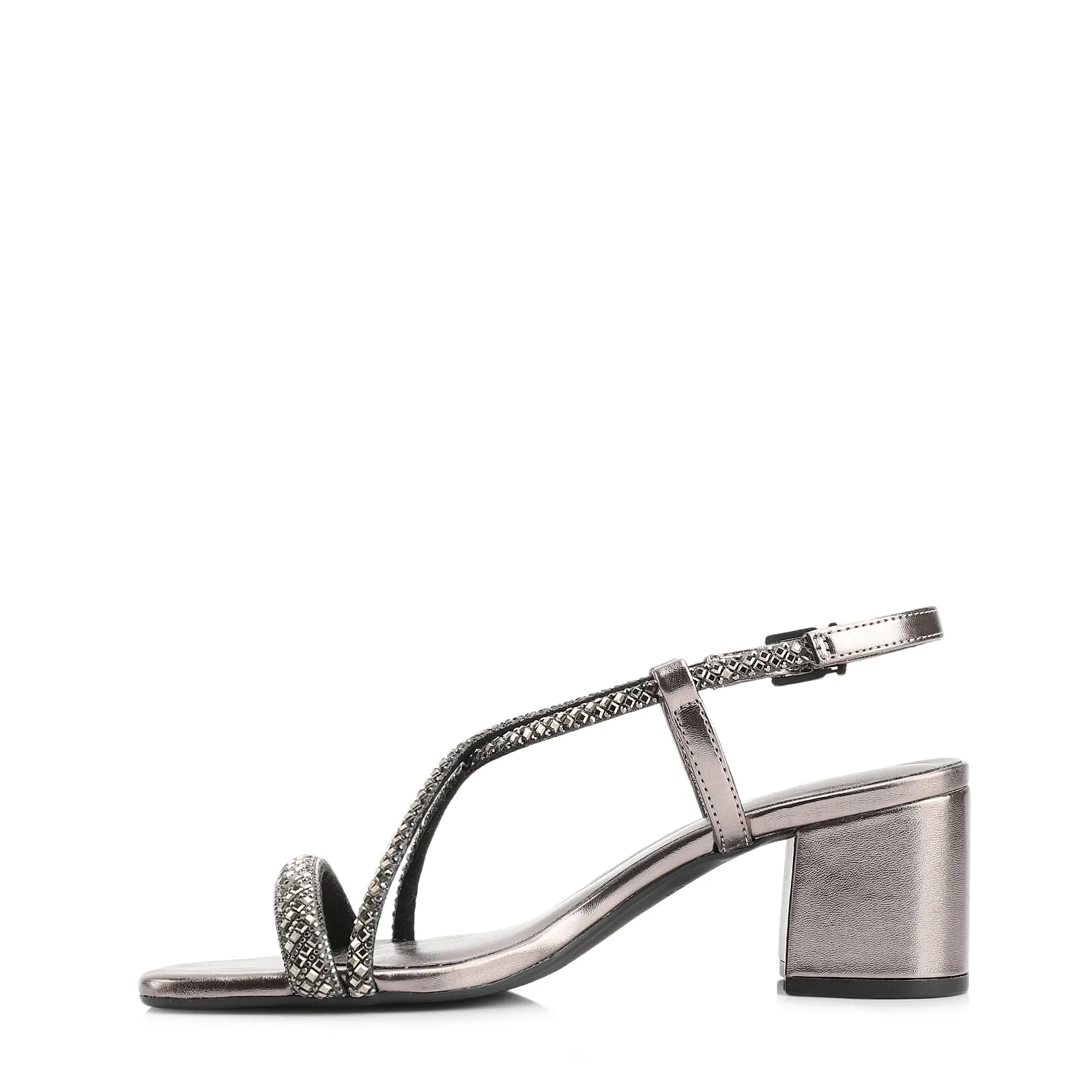 Sandália Strass Alt Prata