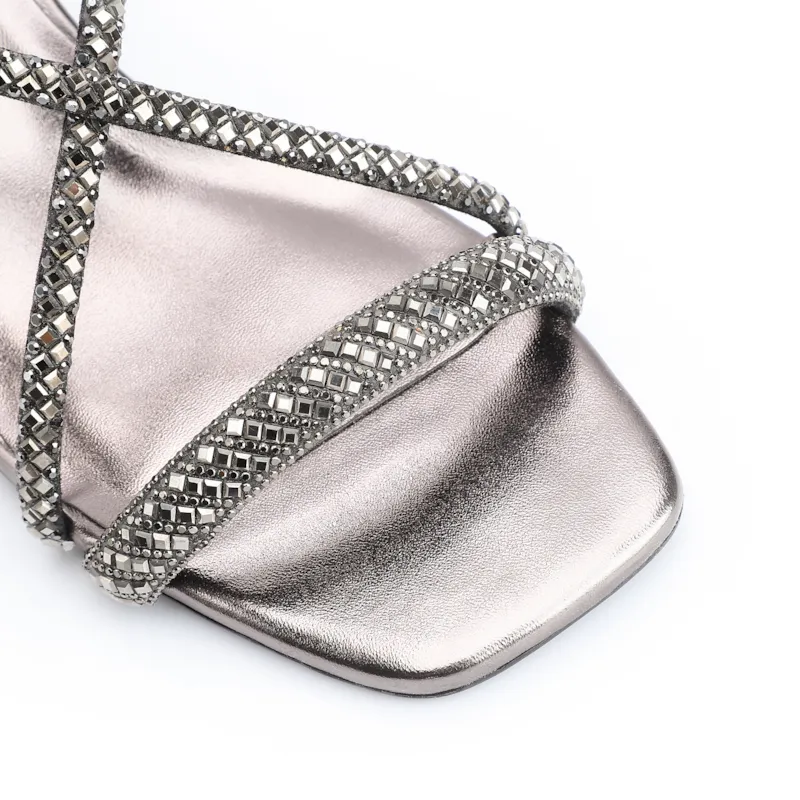 Sandália Strass Alt Prata - foto 6