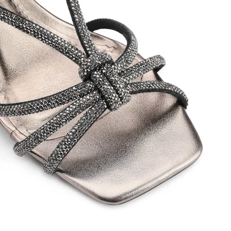 Sandália Strass Alt Prata - foto 6