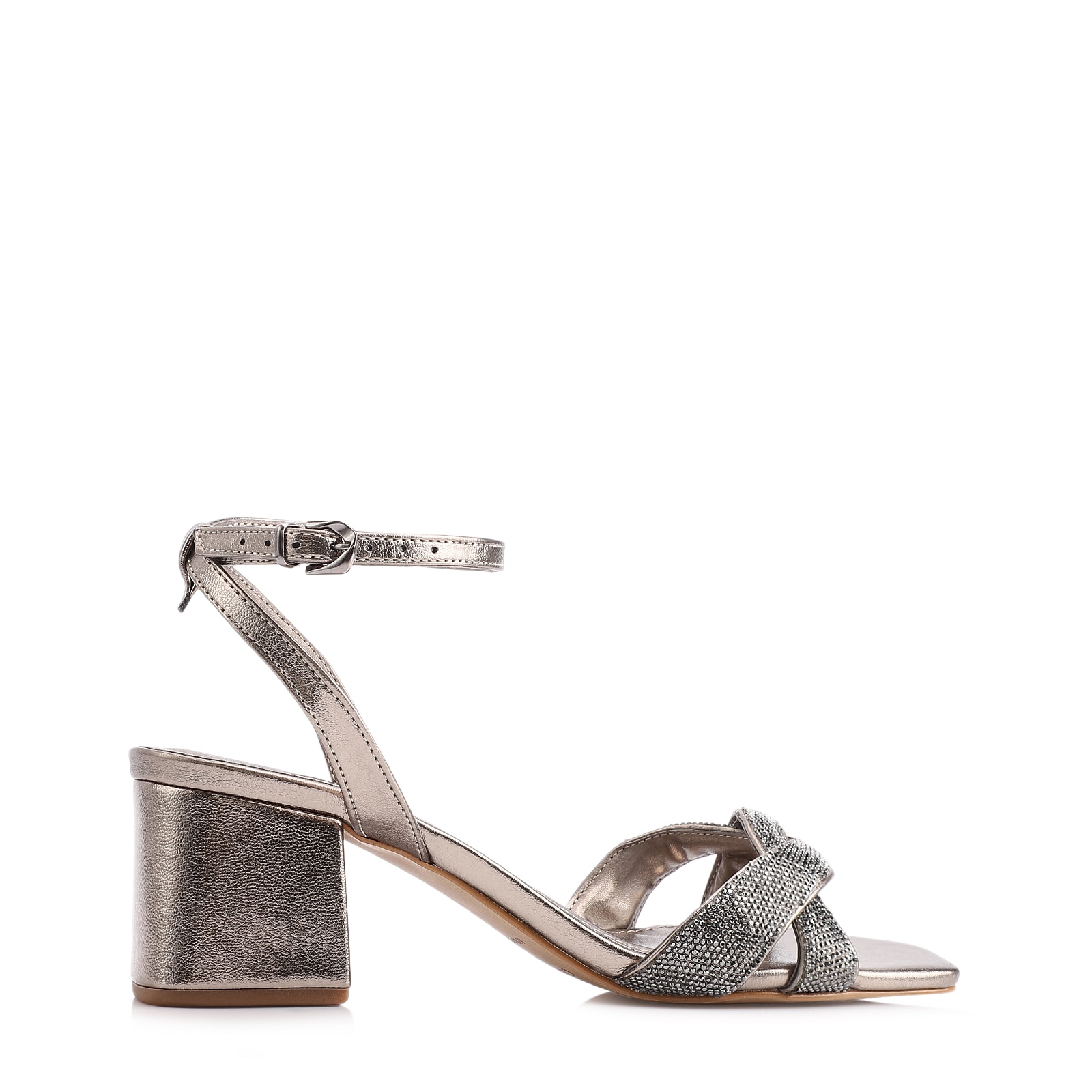 Sandália Strass Alt Prata