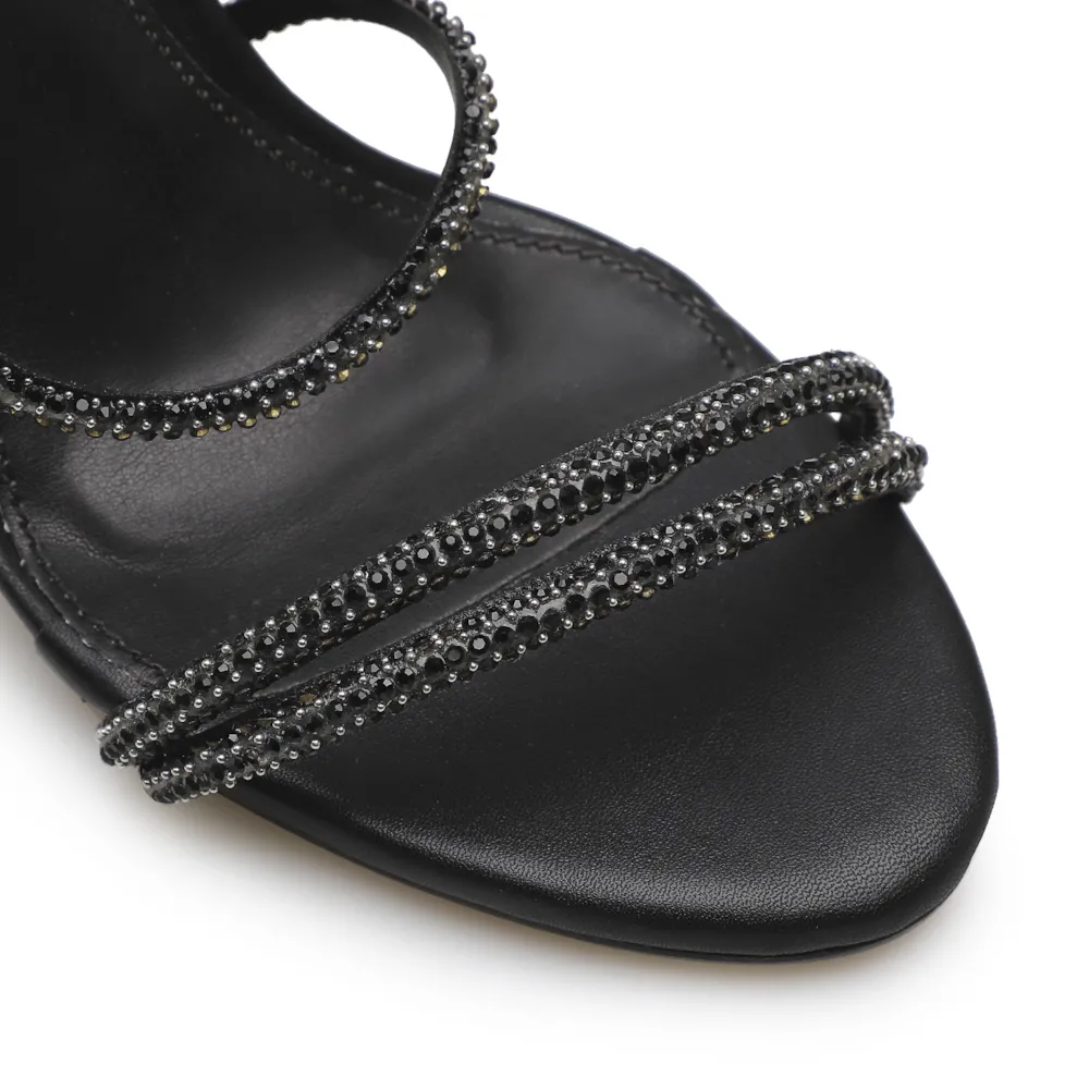 Sandália Strass Corine Alternativo Preto - imagem 6