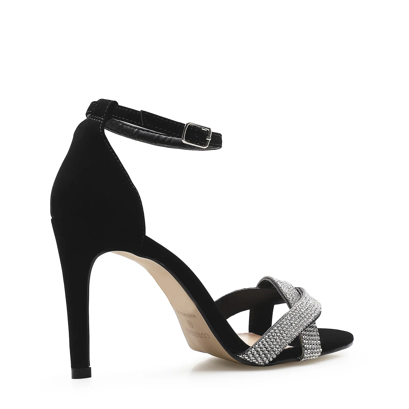 Sandália Strass Nobuck Alternativo Preto