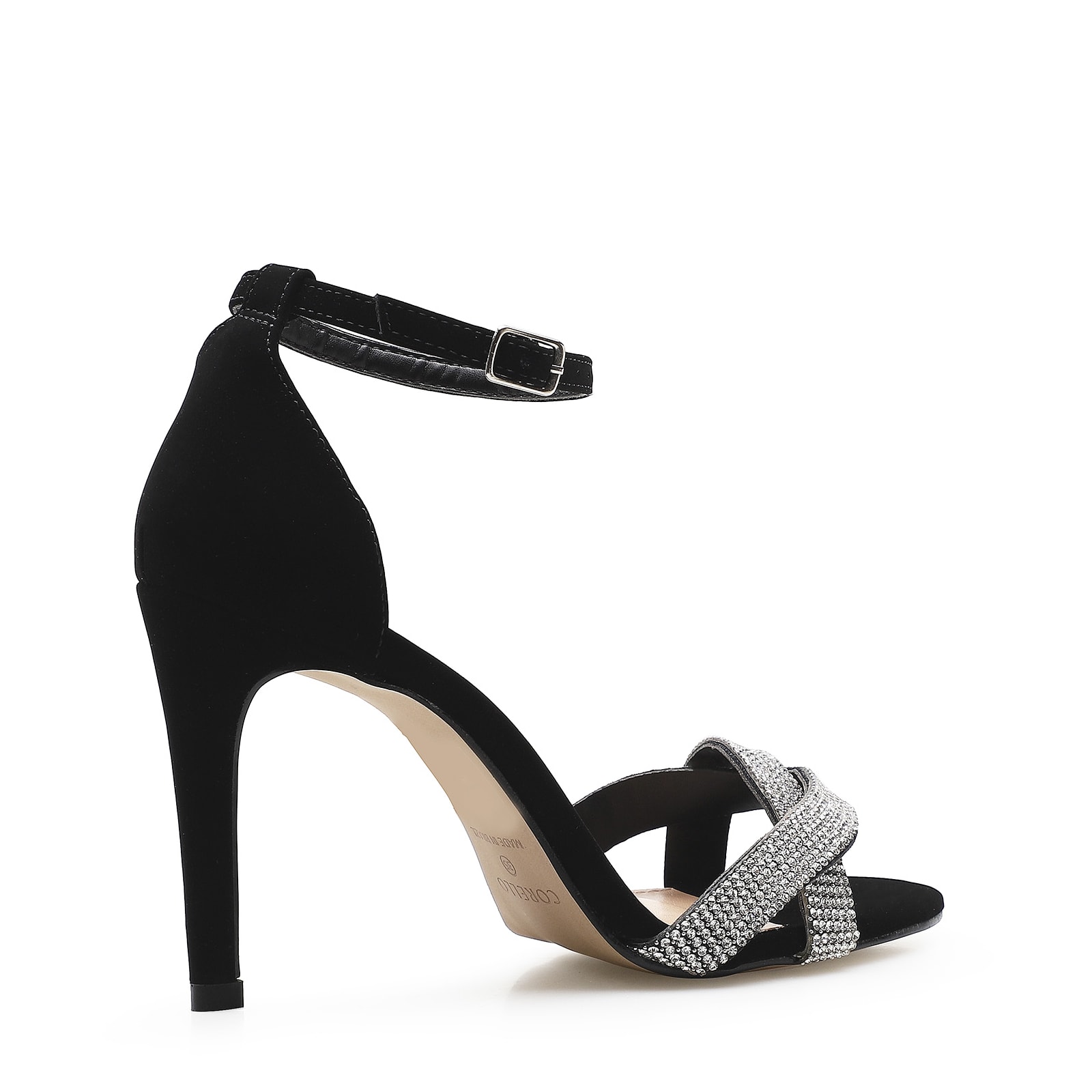 Sandália Strass Nobuck Alternativo Preto