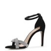 Sandália Strass Nobuck Alternativo Preto - imagem 4