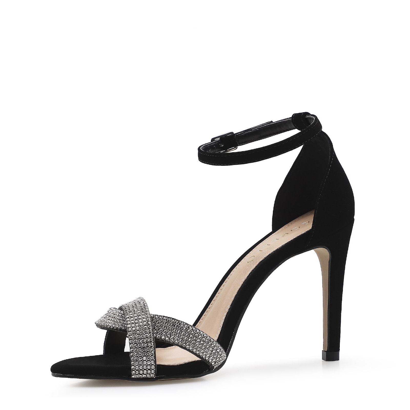 Sandália Strass Nobuck Alternativo Preto