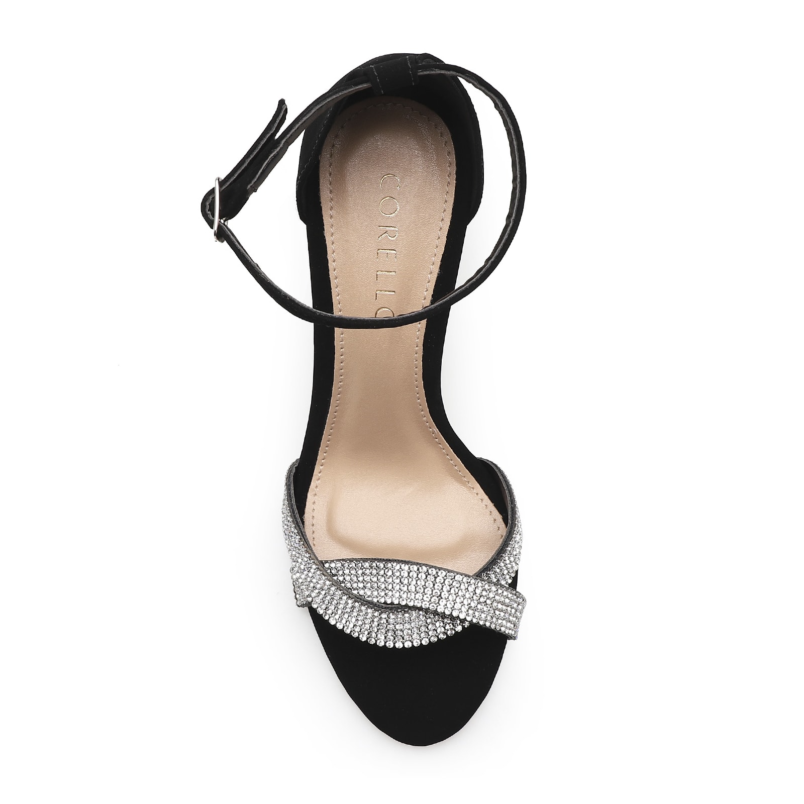Sandália Strass Nobuck Alternativo Preto