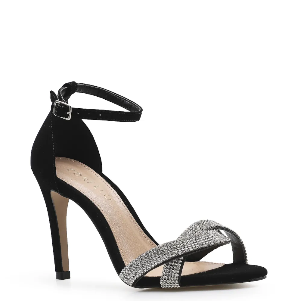 Sandália Strass Nobuck Alternativo Preto