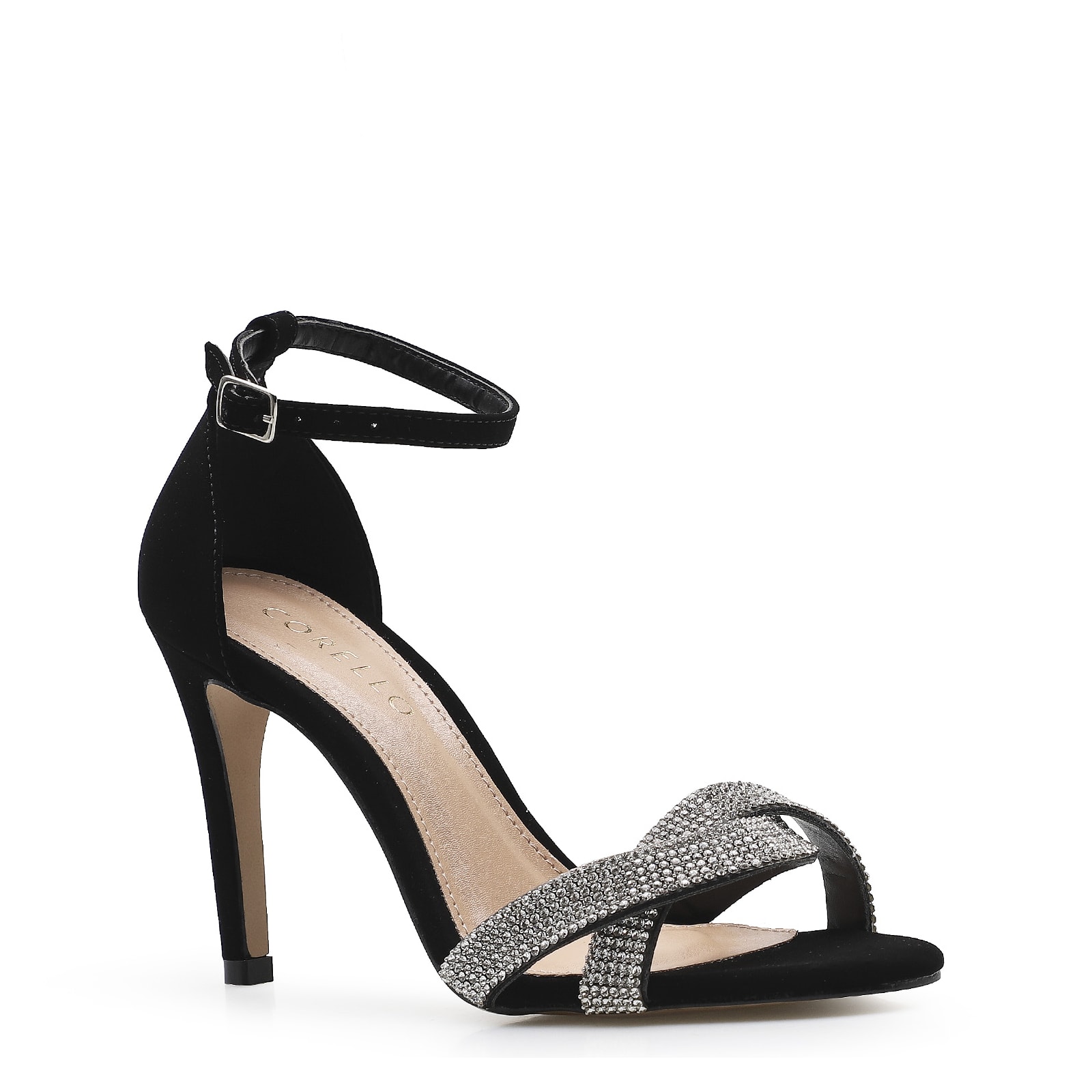 Sandália Strass Nobuck Alternativo Preto