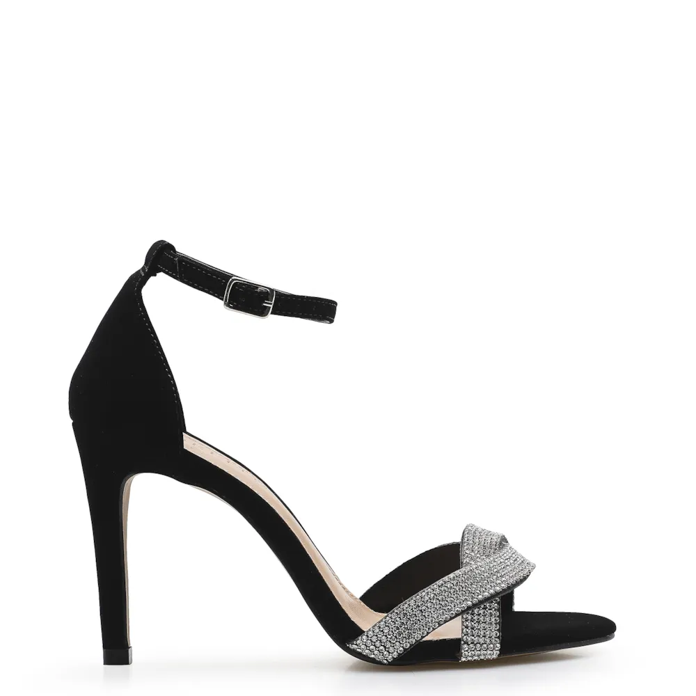Sandália Strass Nobuck Alternativo Preto - imagem 2