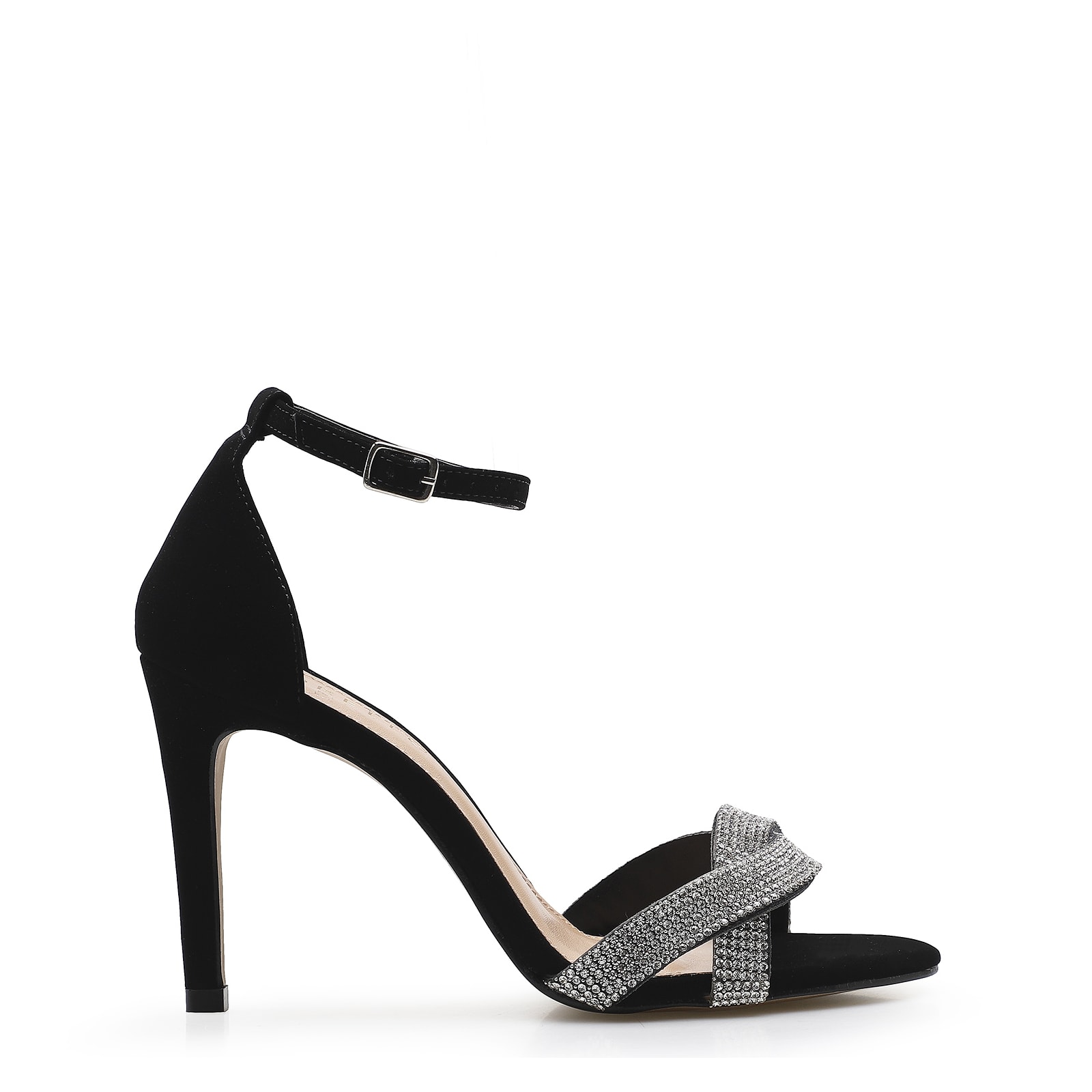 Sandália Strass Nobuck Alternativo Preto