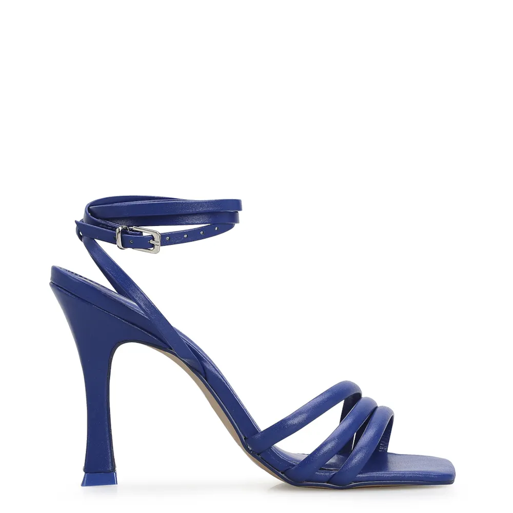 Sandália Tiras Couro Azul - imagem 3