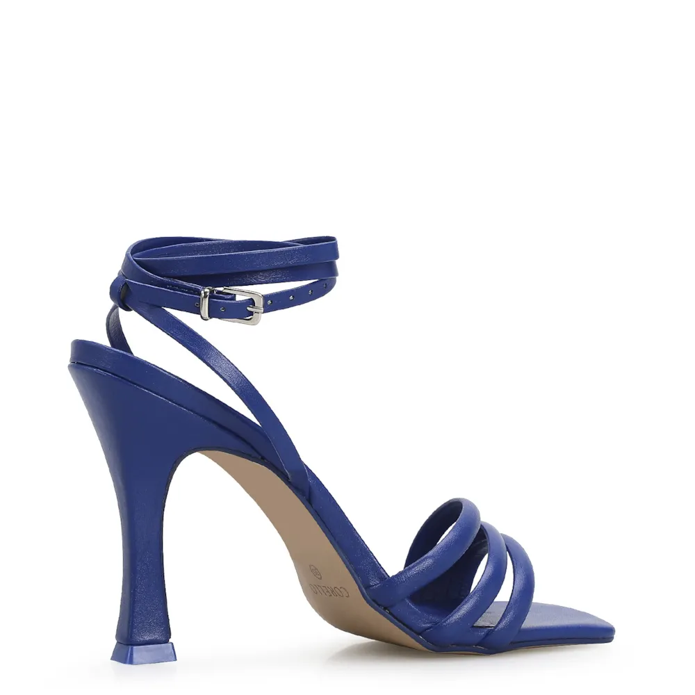 Sandália Tiras Couro Azul - imagem 4