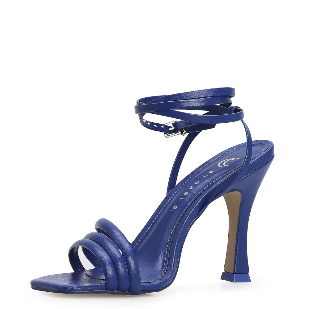 Sandália Tiras Couro Azul - imagem 5