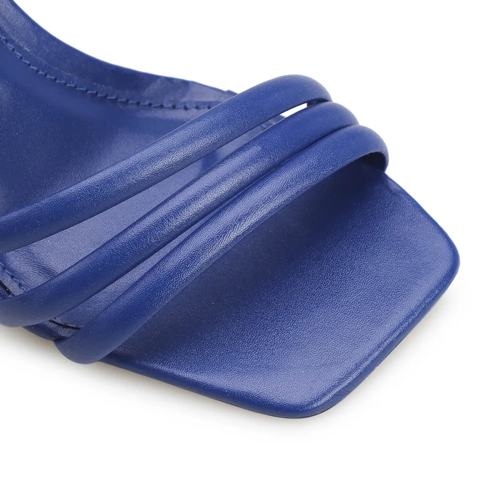 Sandália Tiras Couro Azul - imagem 7