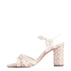 Sandália Tiras Couro/Ráfia Mosaico Off White - imagem 4