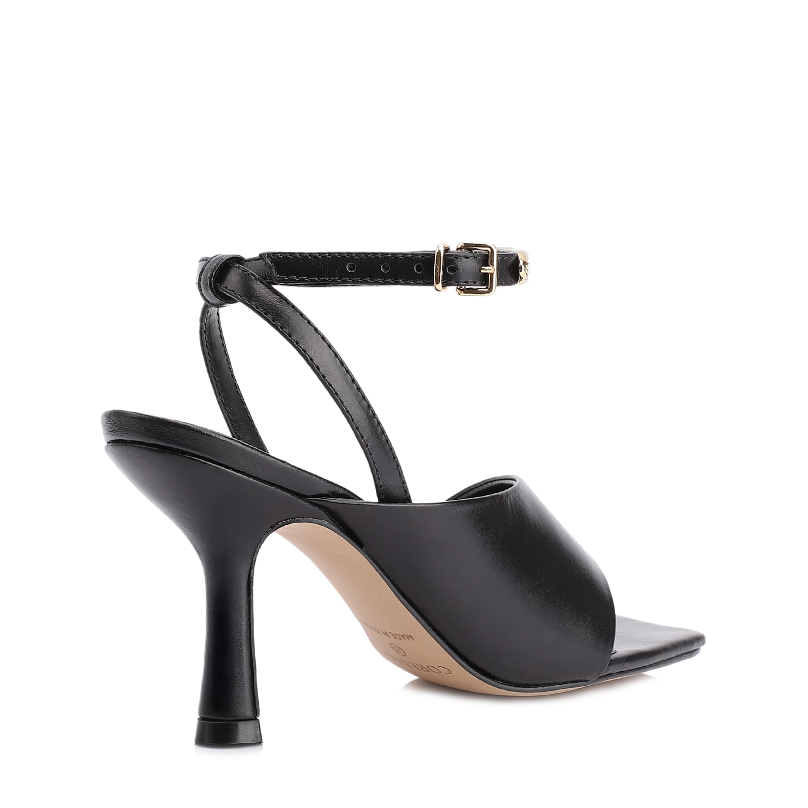 Sandália Toe Ring Couro Preto