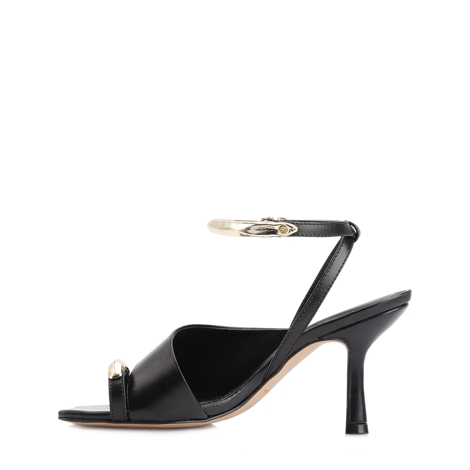 Sandália Toe Ring Couro Preto