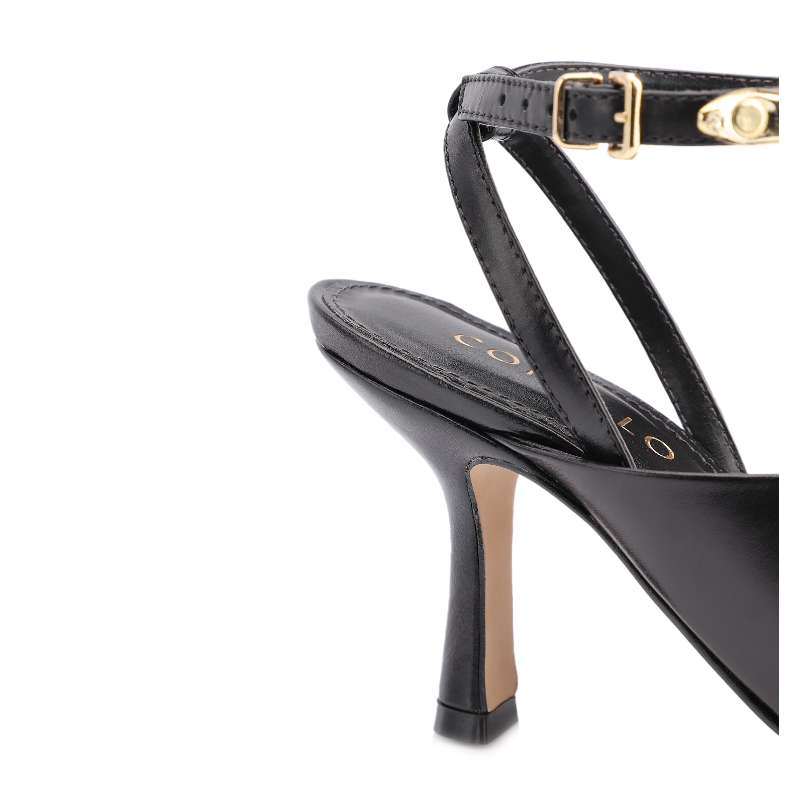 Sandália Toe Ring Couro Preto