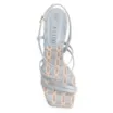 Sandália Tressê Couro Azul/Bege/Off White - imagem 5