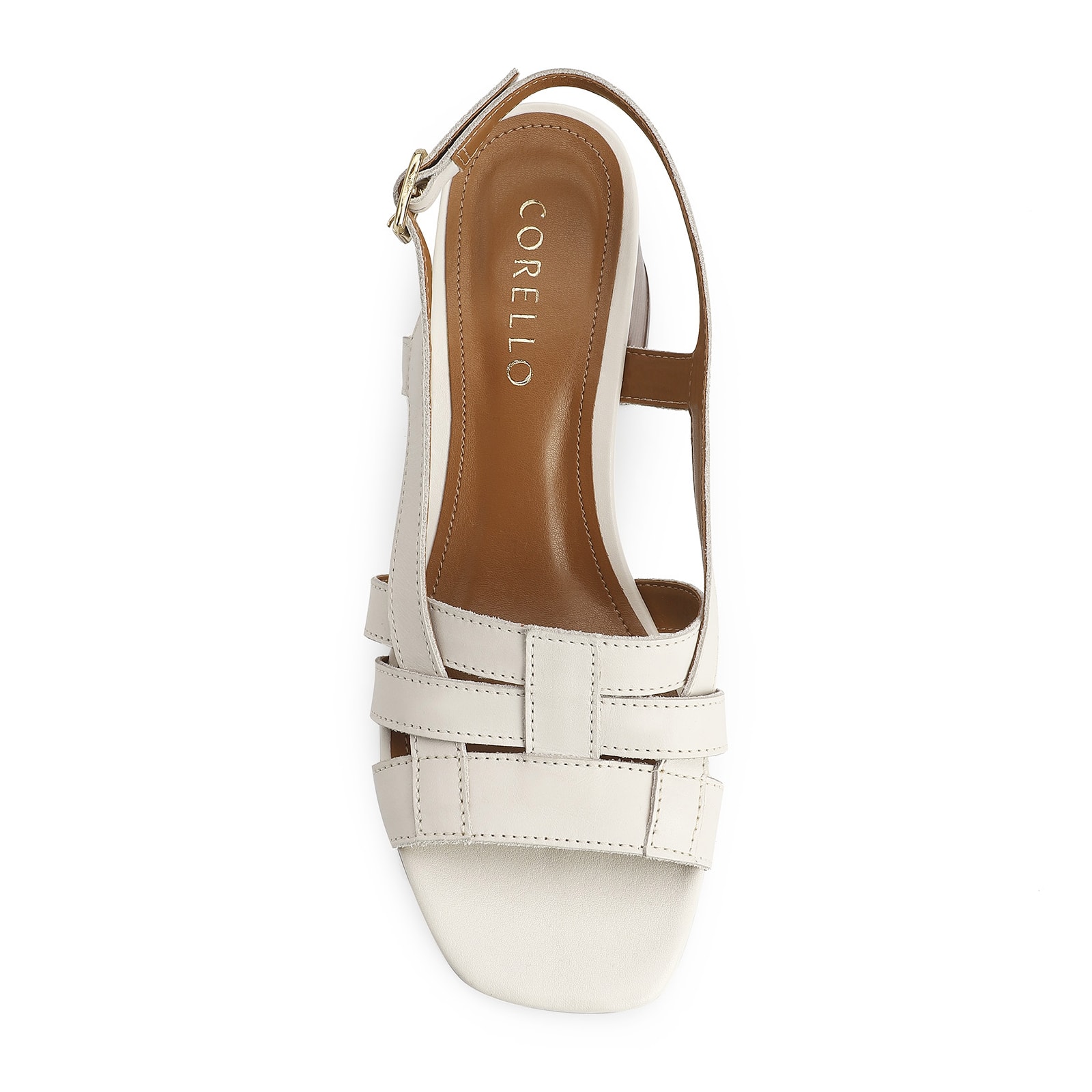 Sandália Tressê Couro Off White