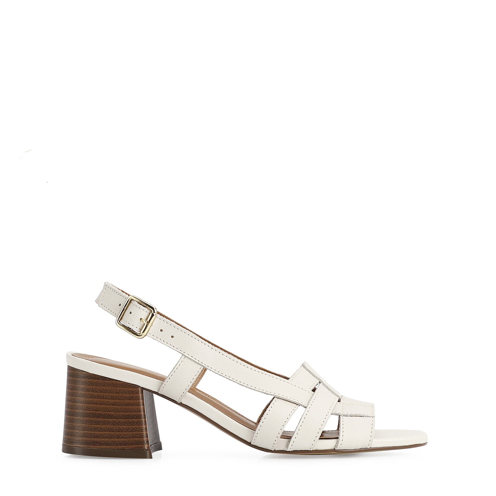 Sandália Tressê Couro Off White