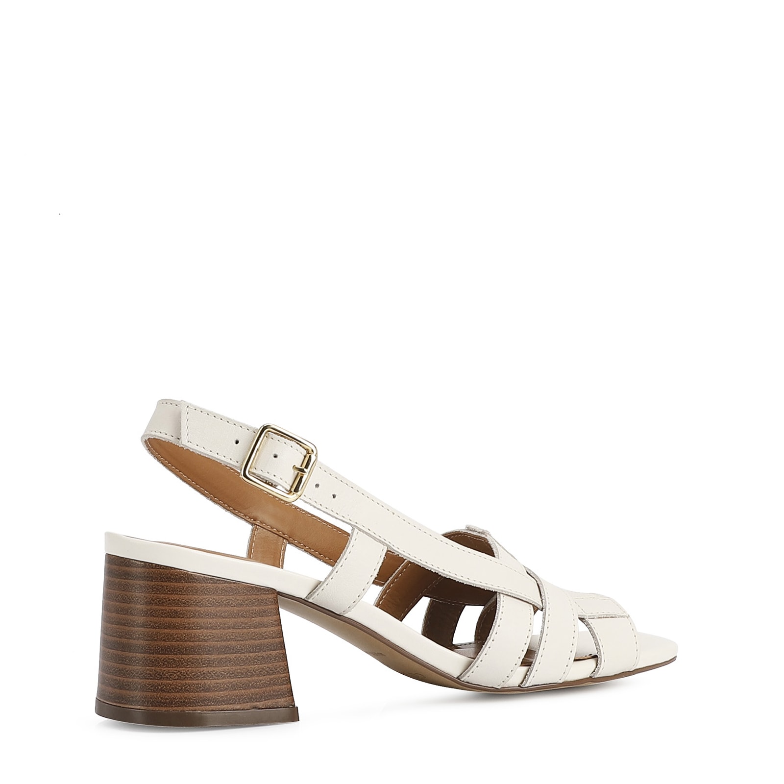 Sandália Tressê Couro Off White