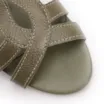 Sandália Verde Salto Bloco Médio Couro Antique Tiras Entrelaçadas - imagem 6