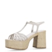 Sandália Yara Couro Off White/Ráfia - imagem 5
