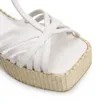 Sandália Yara Couro Off White/Ráfia - imagem 7