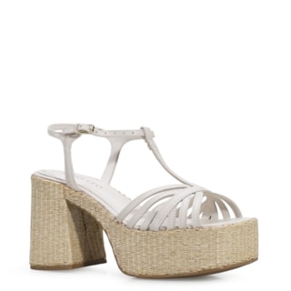 Couro Off White/Ráfia